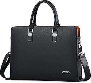 Professional Black Leather Laptop Bag