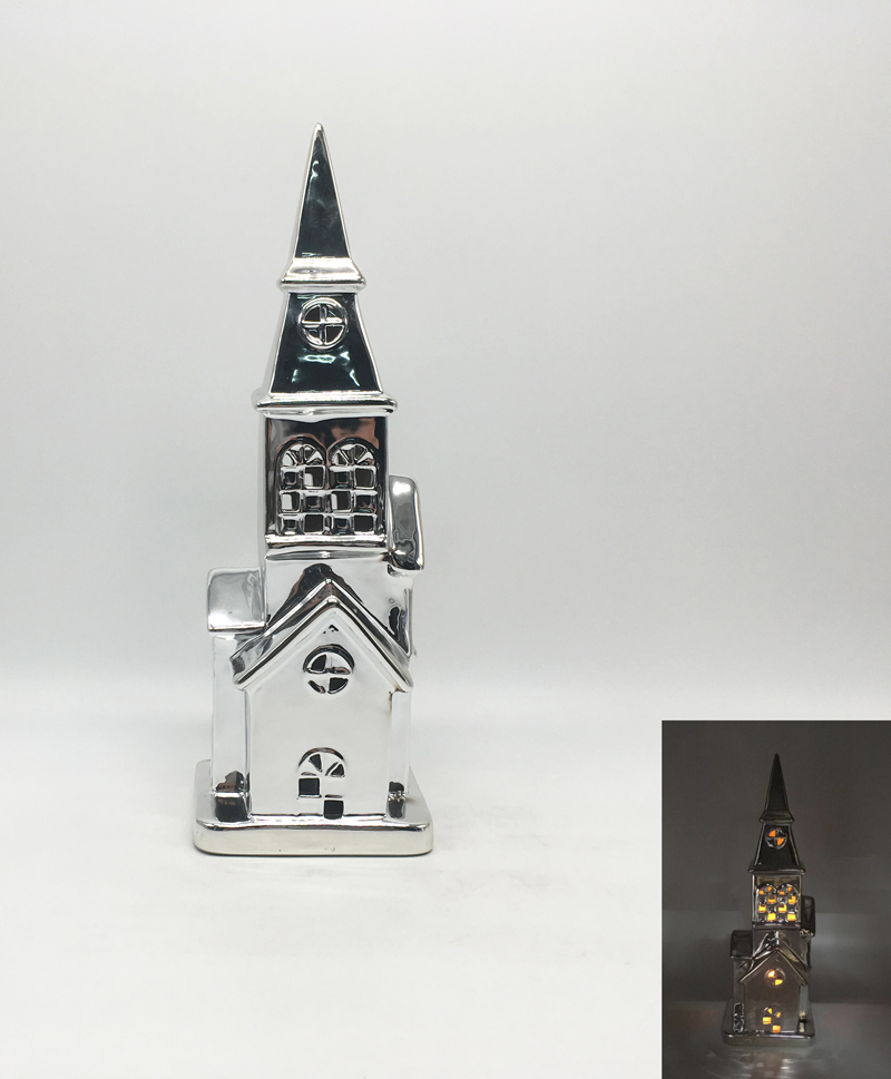 Ceramic Church Candle Holder