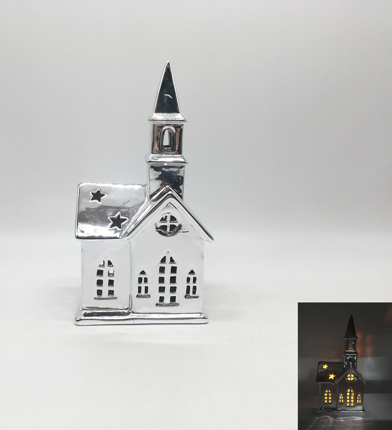 Ceramic Church Candle Holder