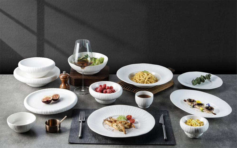Elegant White Porcelain Dinnerware Set