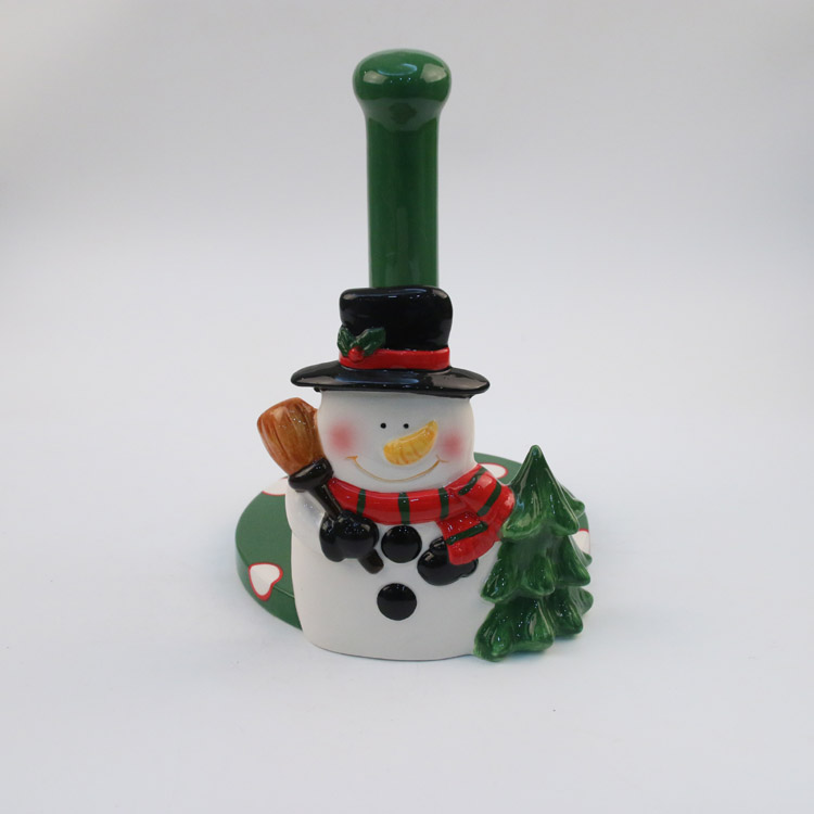 Ceramic Snowman Toilet Paper Holder