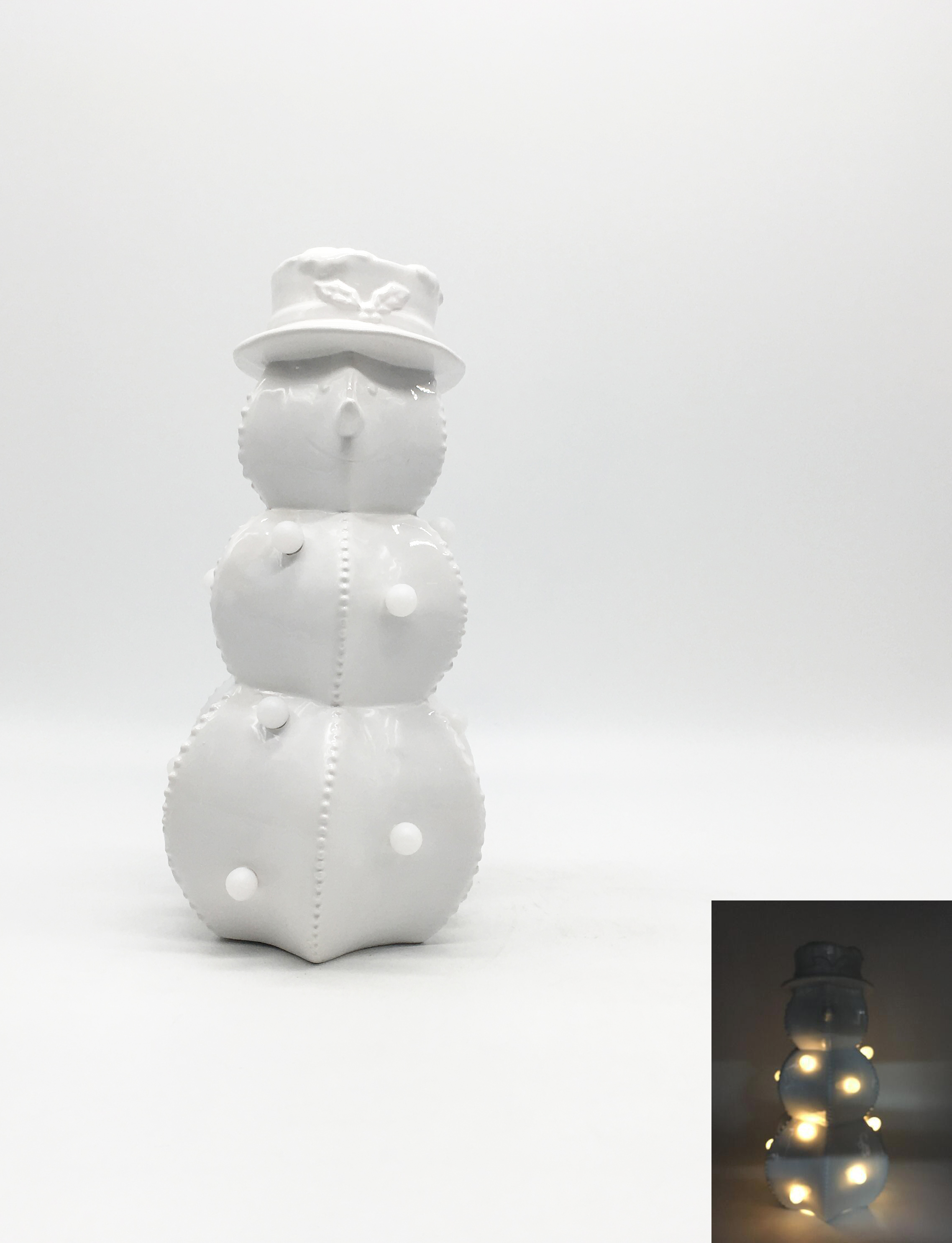 Ceramic Snowman Light