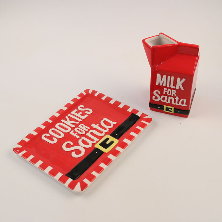 Santa Cookie and Milk Set