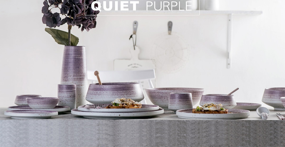 Quiet Purple Ceramic Tableware Set