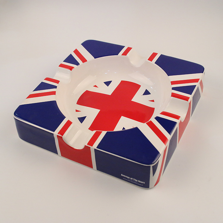 Union Jack Square Ashtray