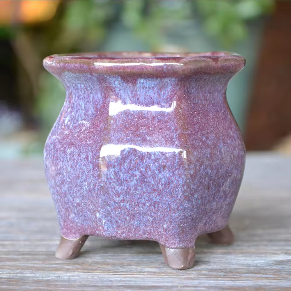 Purple Ceramic Incense Burner