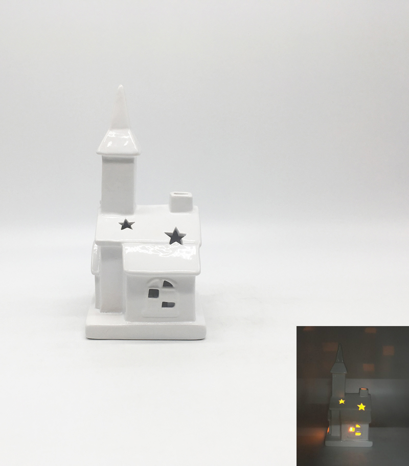 Ceramic Church Candle Holder