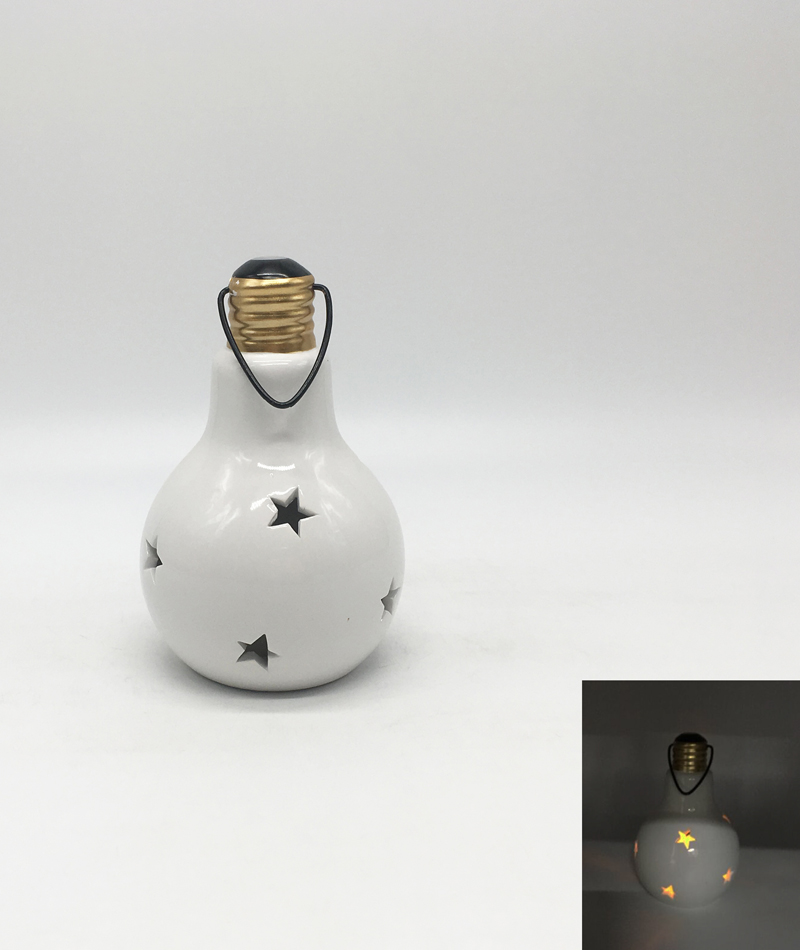 Star Cutout Ceramic Lamp