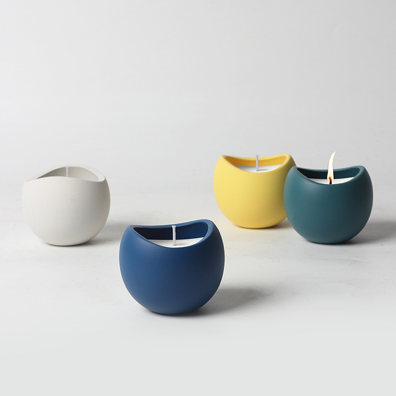 Modern Round Ceramic Candle Holders