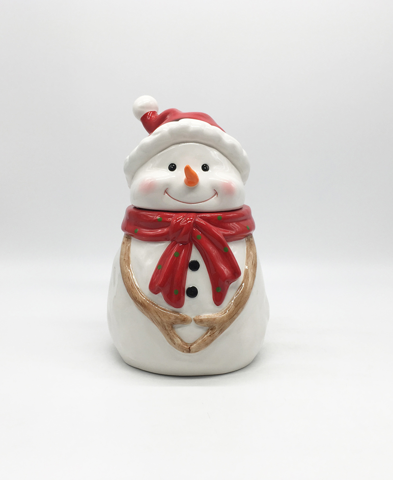 Ceramic Snowman Cookie Jar