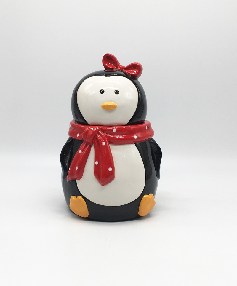 Penguin Ceramic Cookie Jar