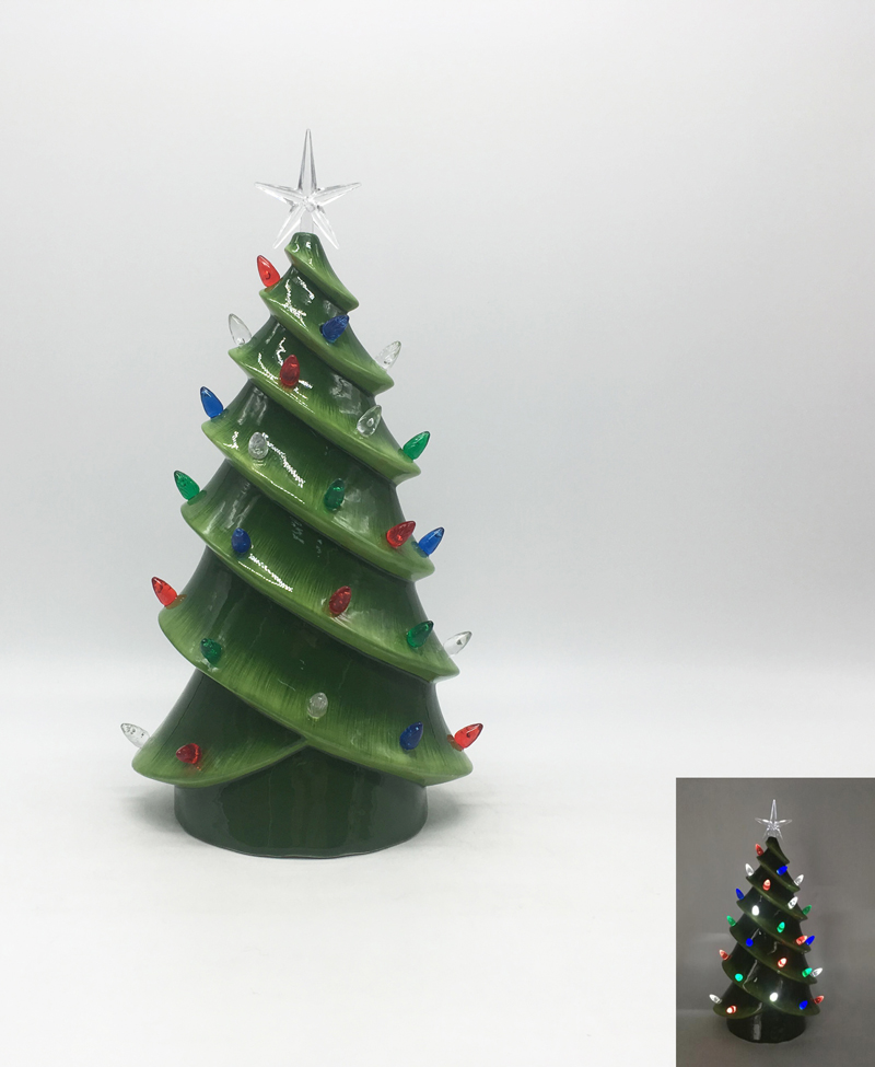 Ceramic Christmas Tree with Lights