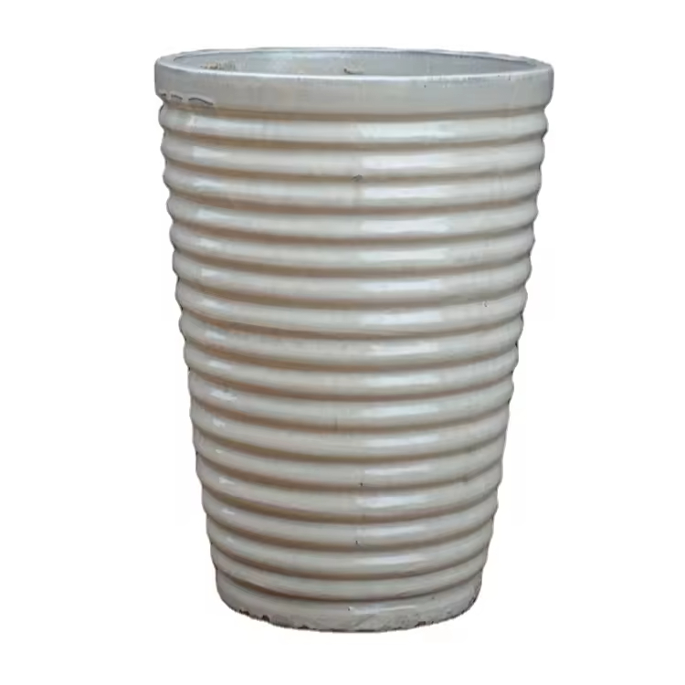Large Ribbed Planter Pot