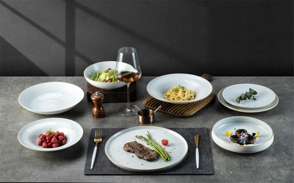 Elegant White Ceramic Plate Set