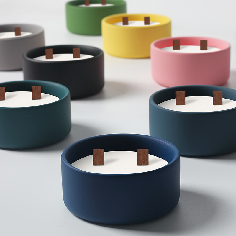 Colorful Soy Candles with Wooden Wicks