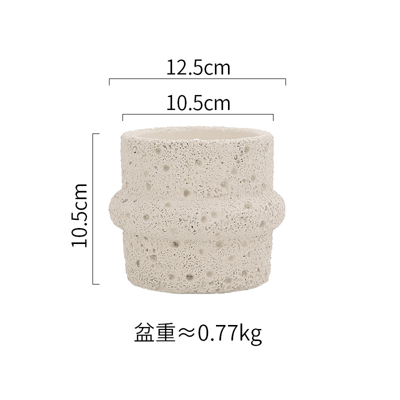 Red volcanic candle jar