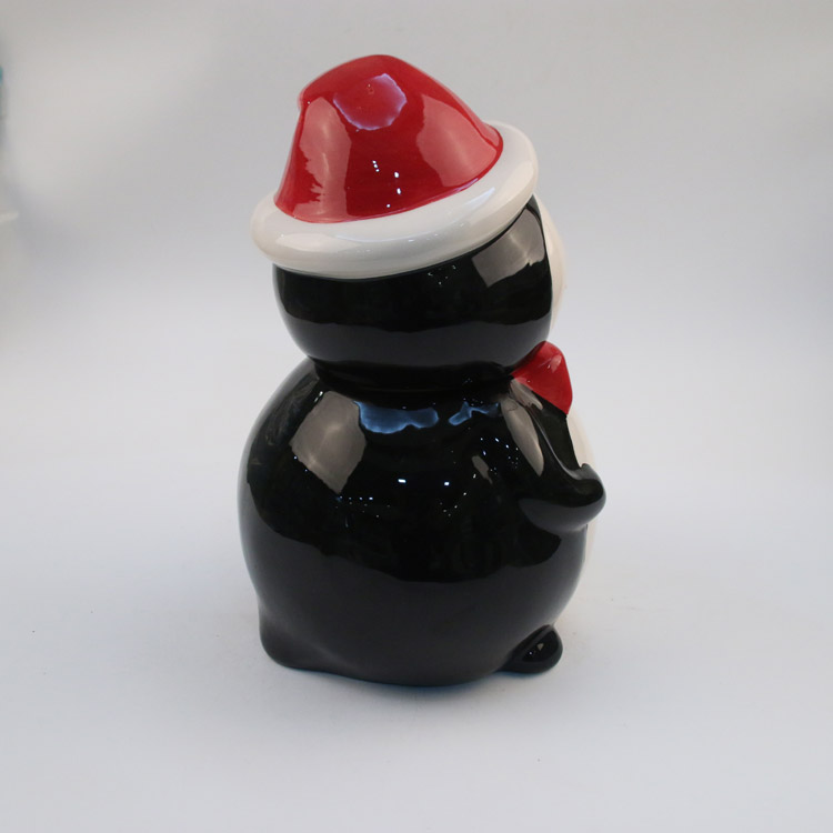 Ceramic Penguin Christmas Jars