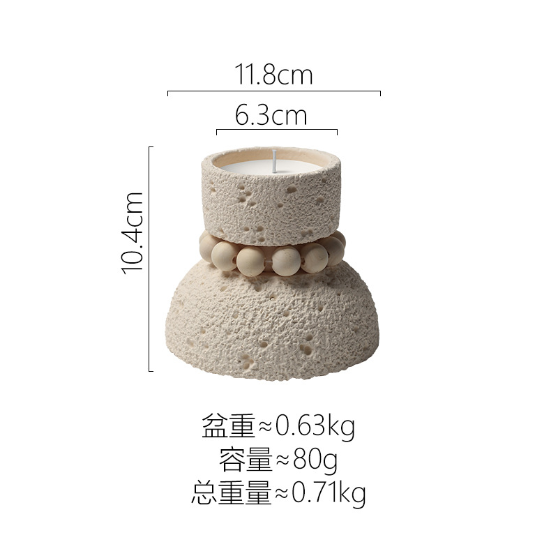 Set of Handmade Black Candle Holders