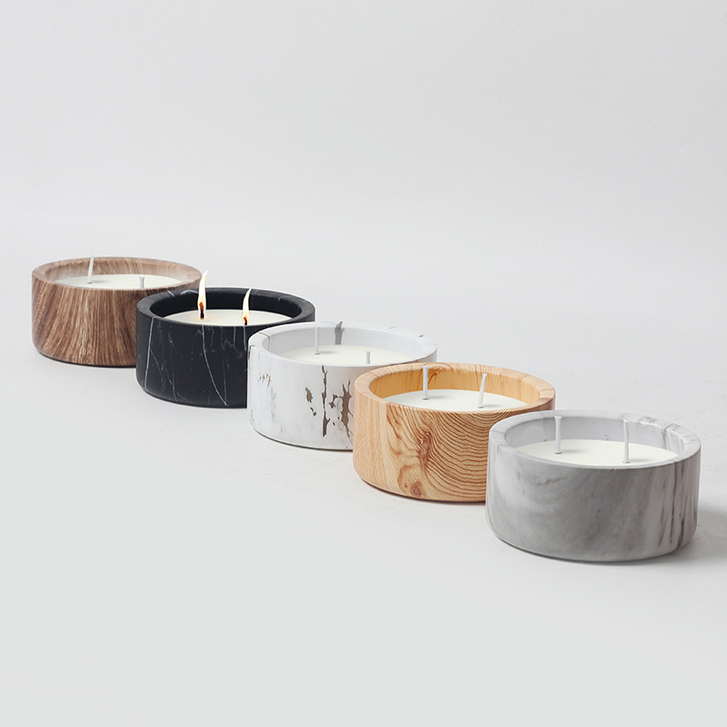 Marble Pattern Scented Candle jar