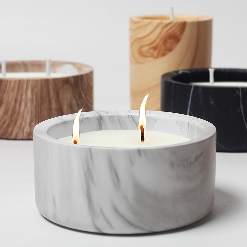 Marble Pattern Scented Candle jar