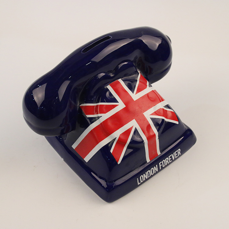 Red Telephone Shaped Money Box