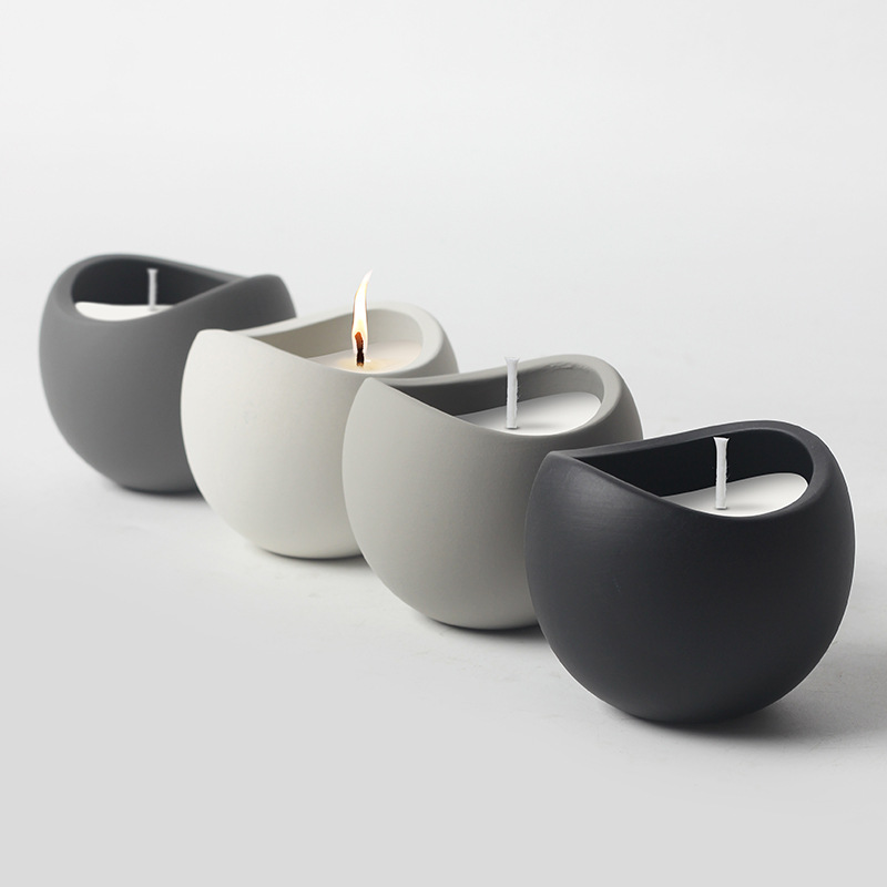 Modern Round Ceramic Candle Holders