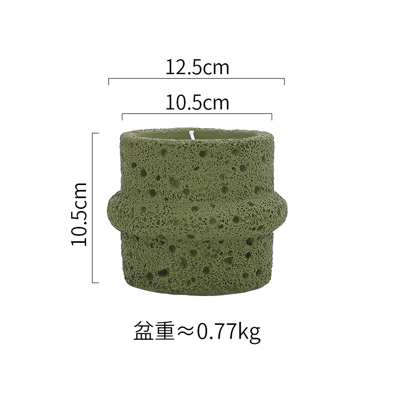 Red volcanic candle jar