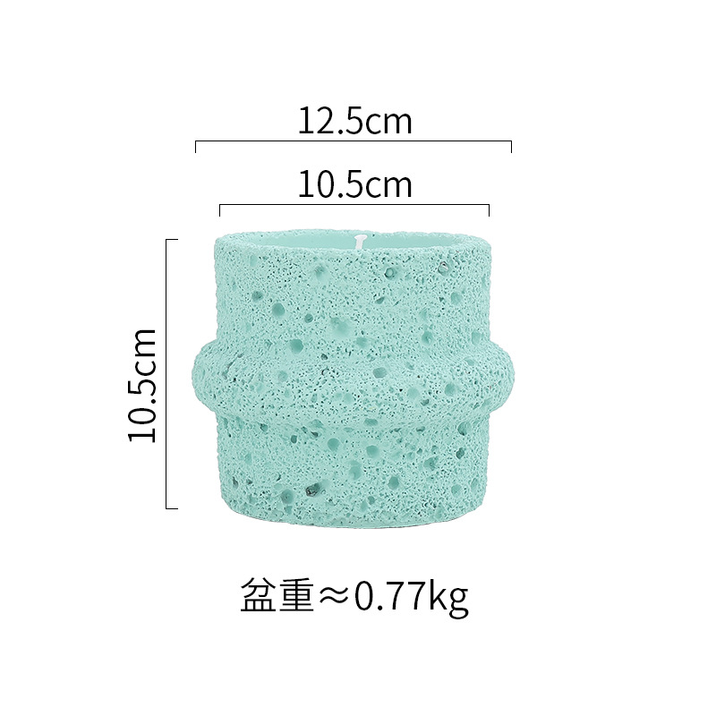 Red volcanic candle jar