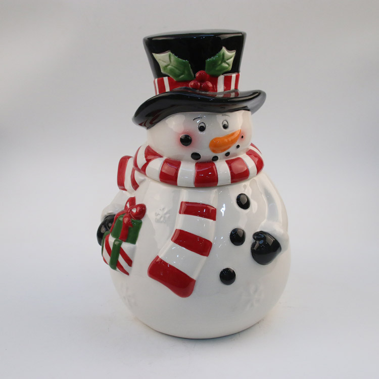 Ceramic Snowman Cookie Jar