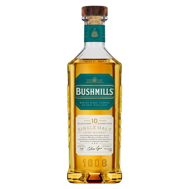WHISKY BUSHMILLS 10 AÑOS 750 ML