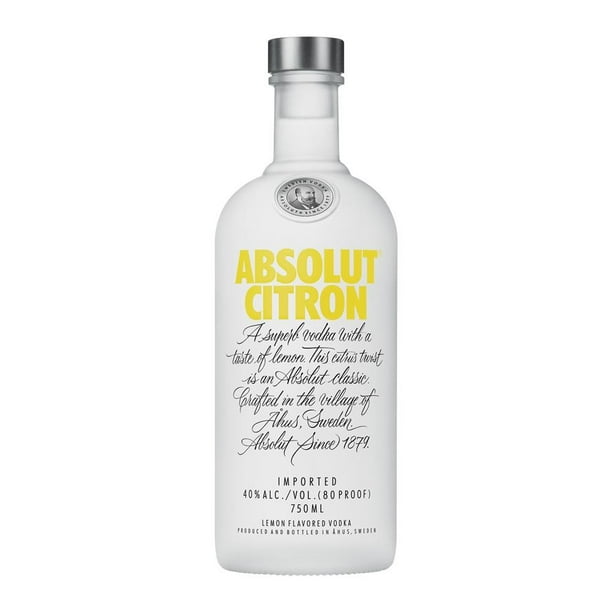 VODKA ABSOLUT CITRON 750 ML