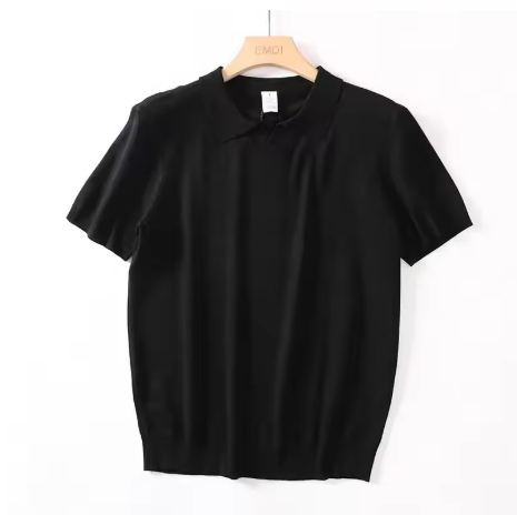 Black Short Sleeve Polo Shirt