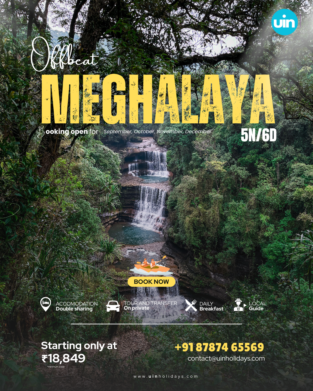 Offbeat Meghalaya Tour Package (6D/5N)