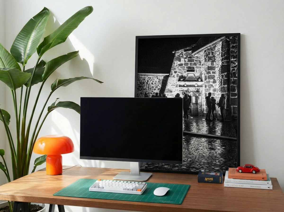 Sur le parvis de l'église