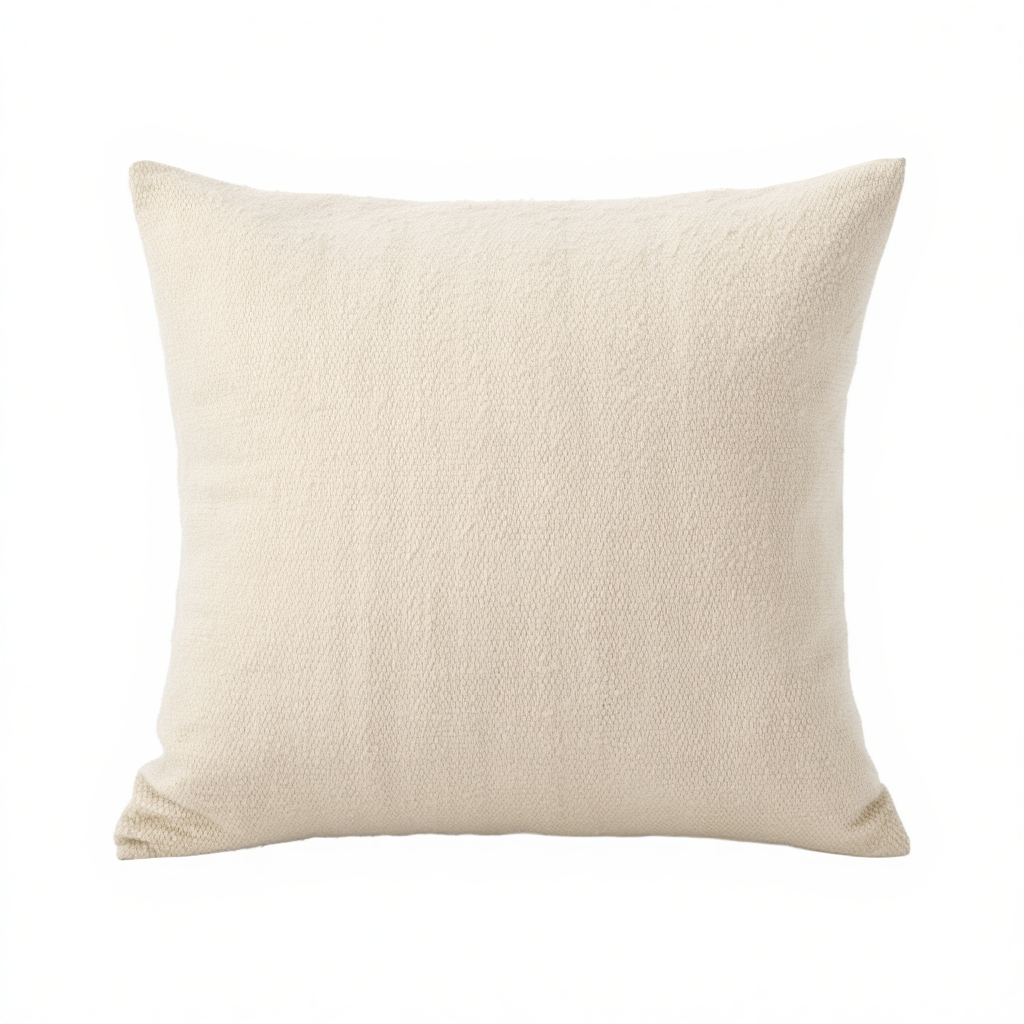 Beige Throw Pillow