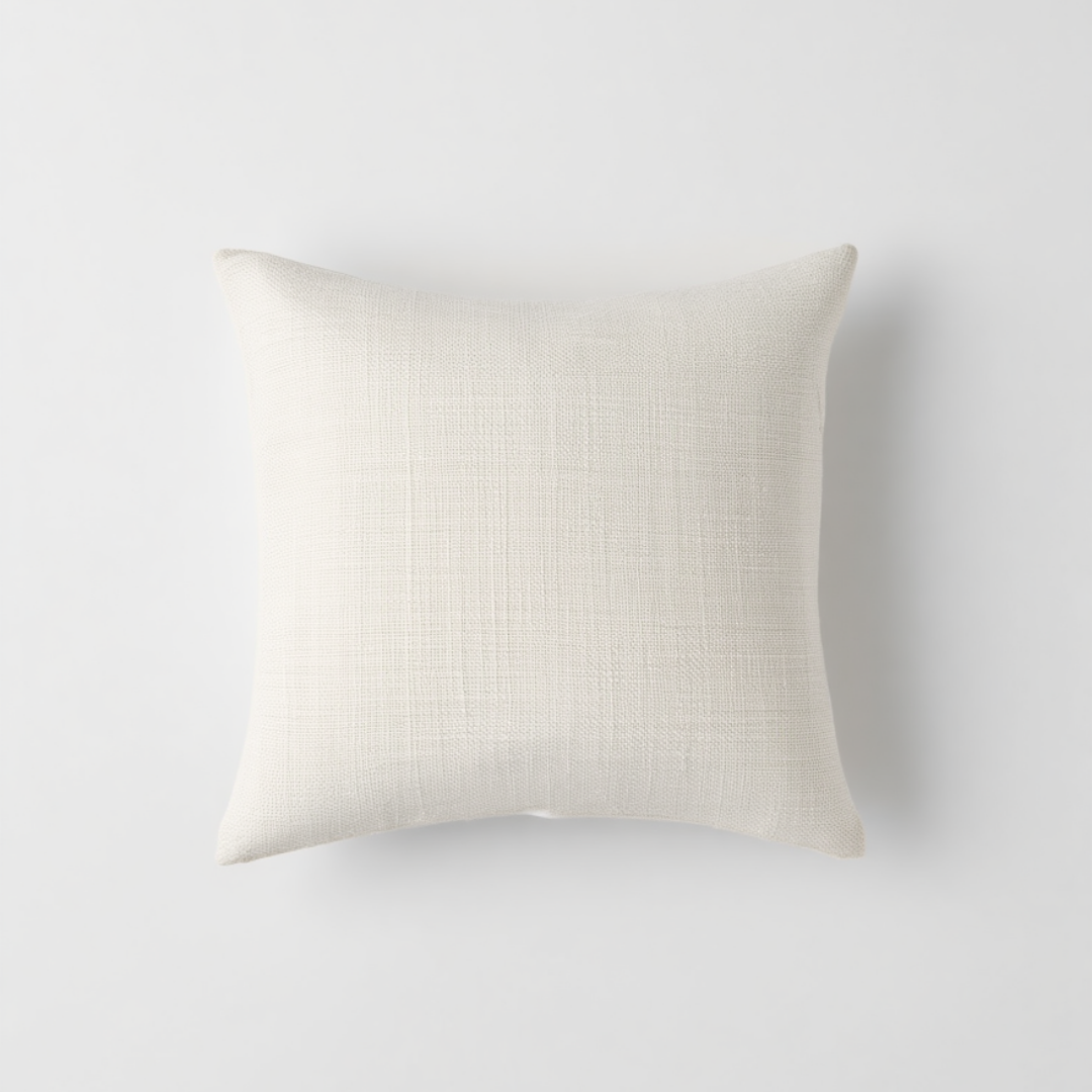 Soft Cream Throw Pillow