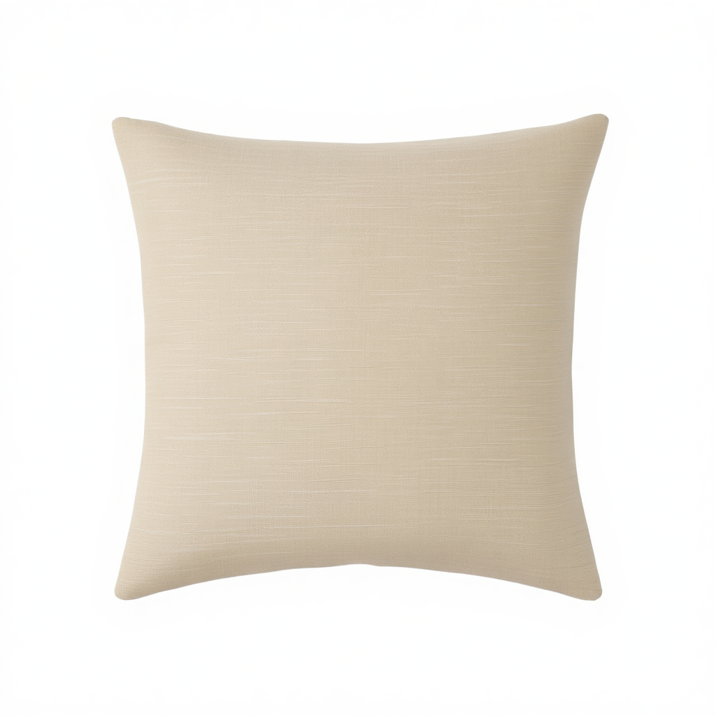 Beige Throw Pillow