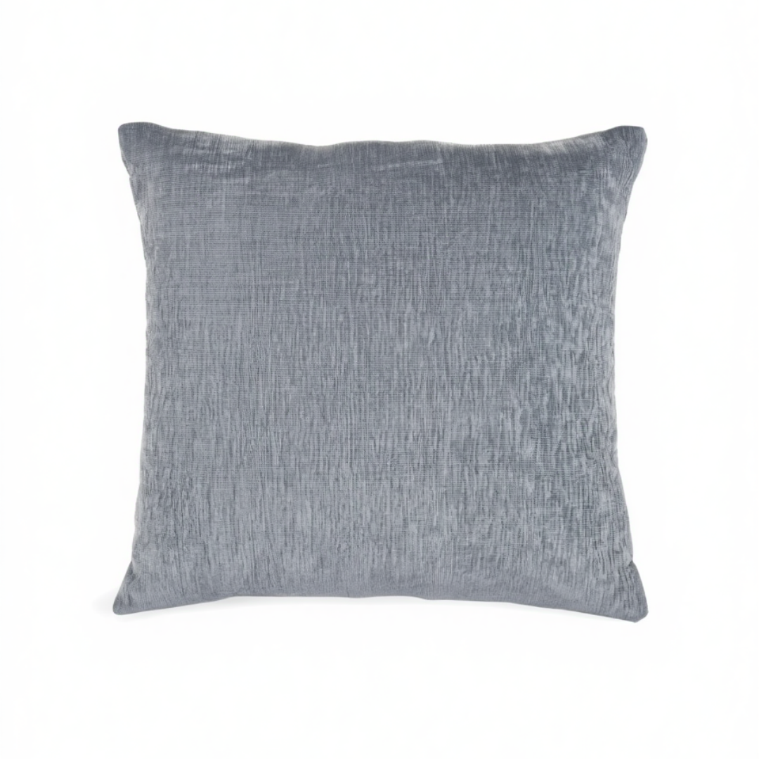 Gray Velvet Throw Pillow