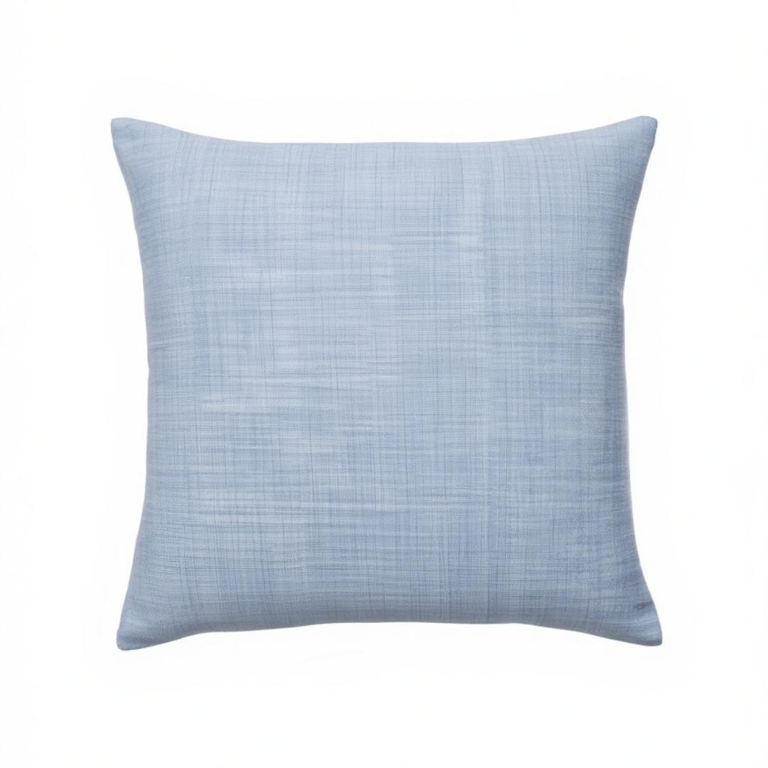 Light blue decorative pillow
