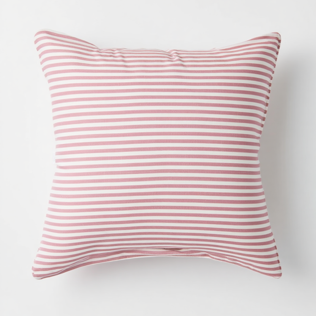 Pink Striped Throw Pillow