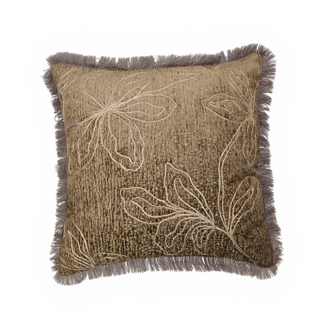 Embroidered Throw Pillow