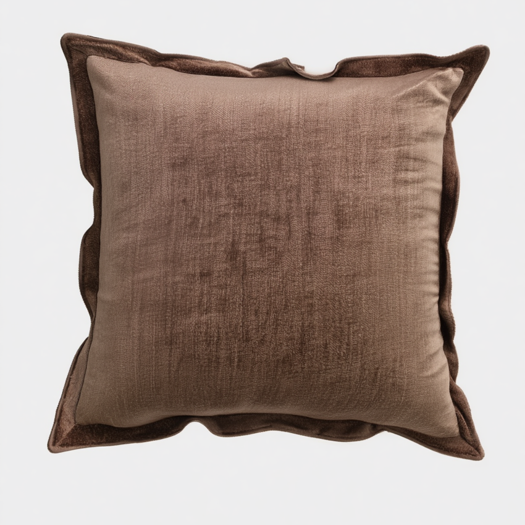 Brown Velvet Throw Pillow