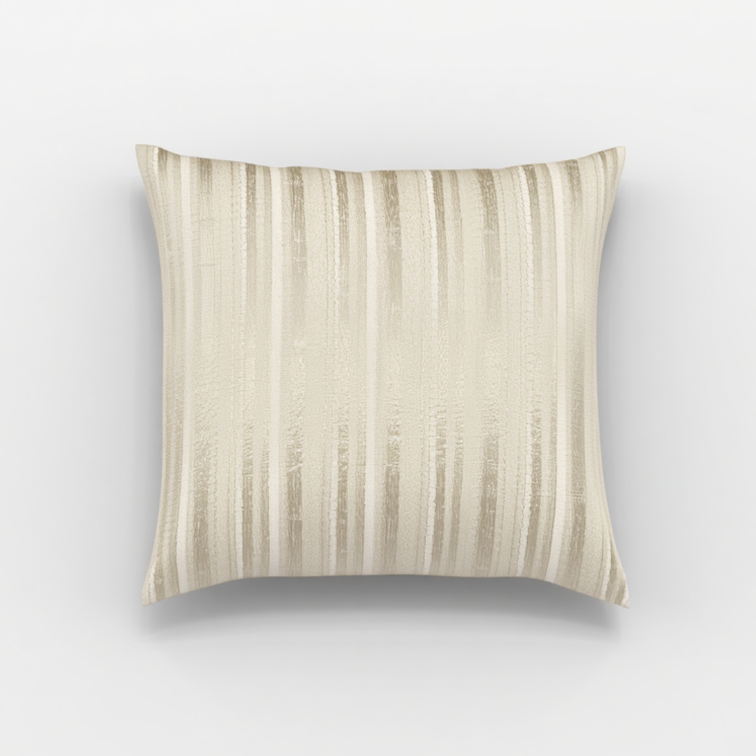 Beige Striped Decorative Pillow