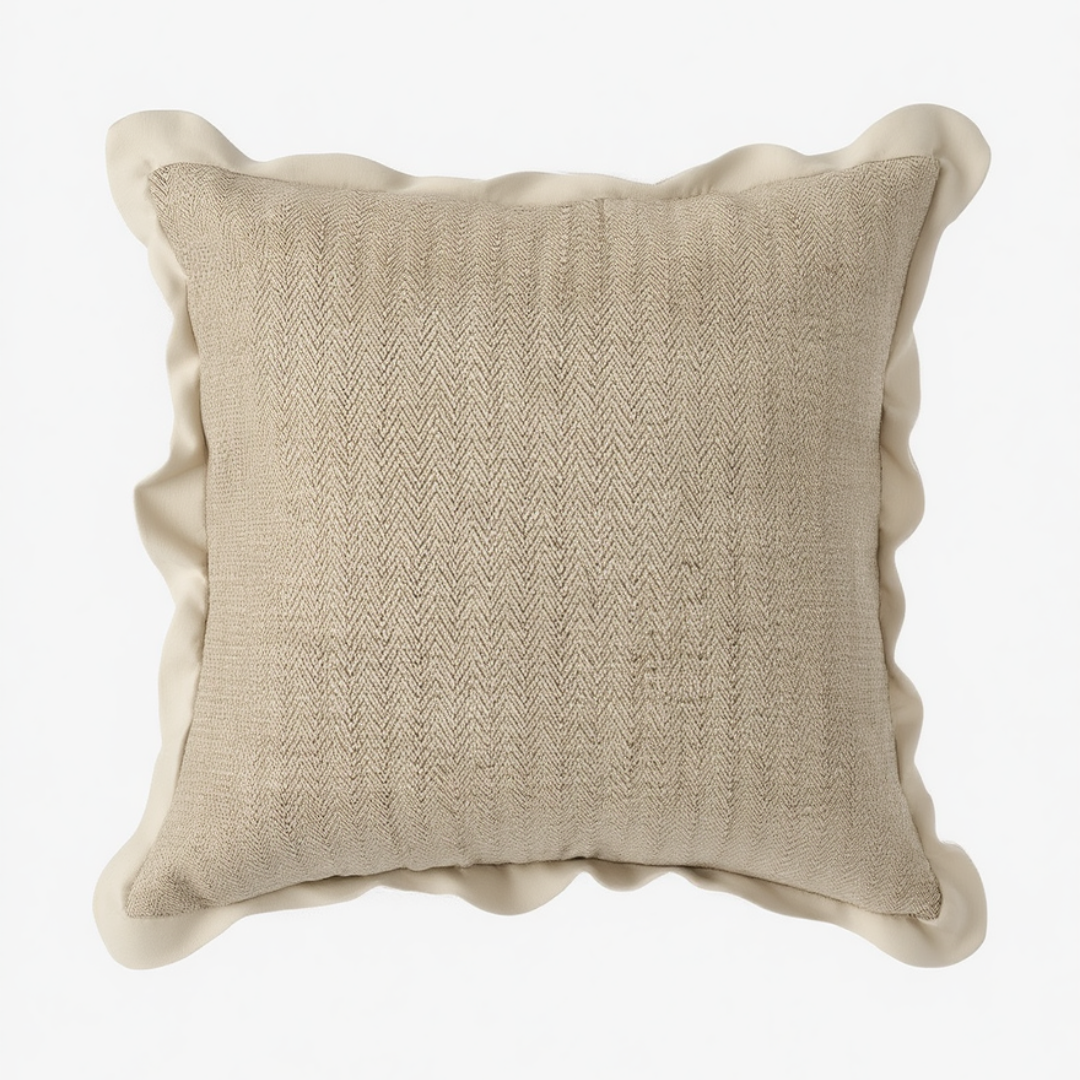 Beige Decorative Throw Pillow