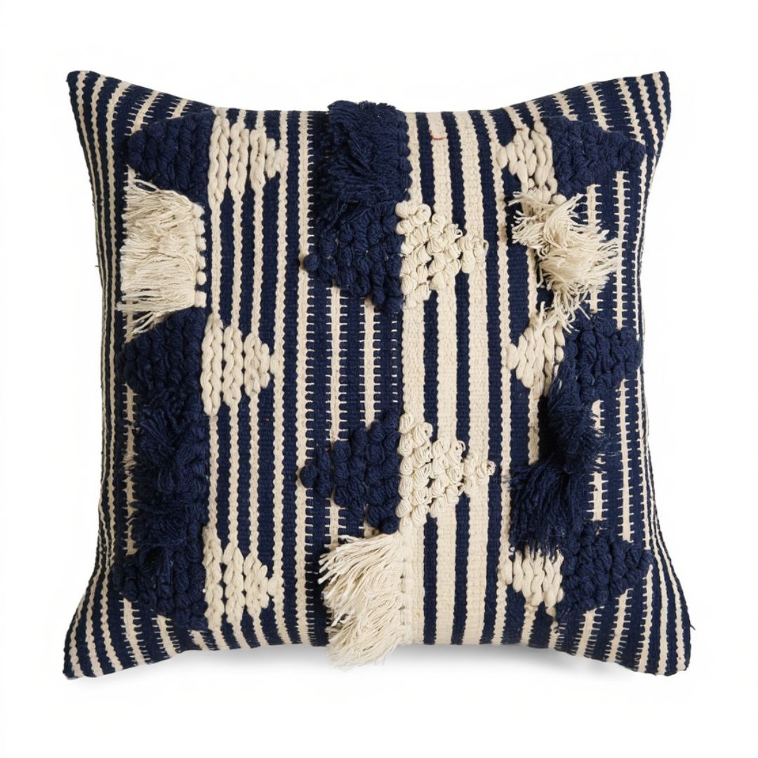 Handwoven Boho Throw Pillow