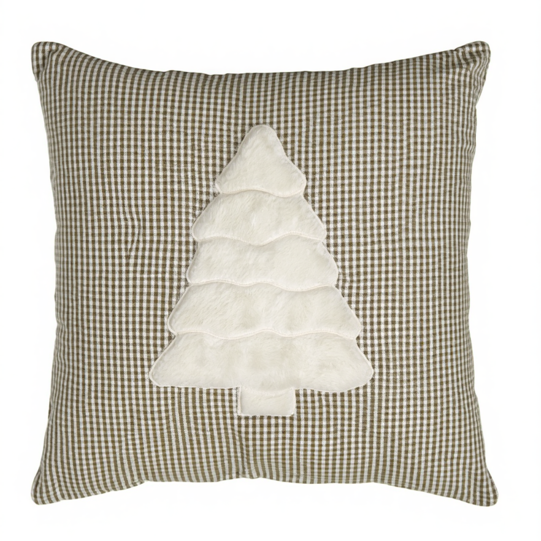 Plaid Christmas Tree Decorative Pillow