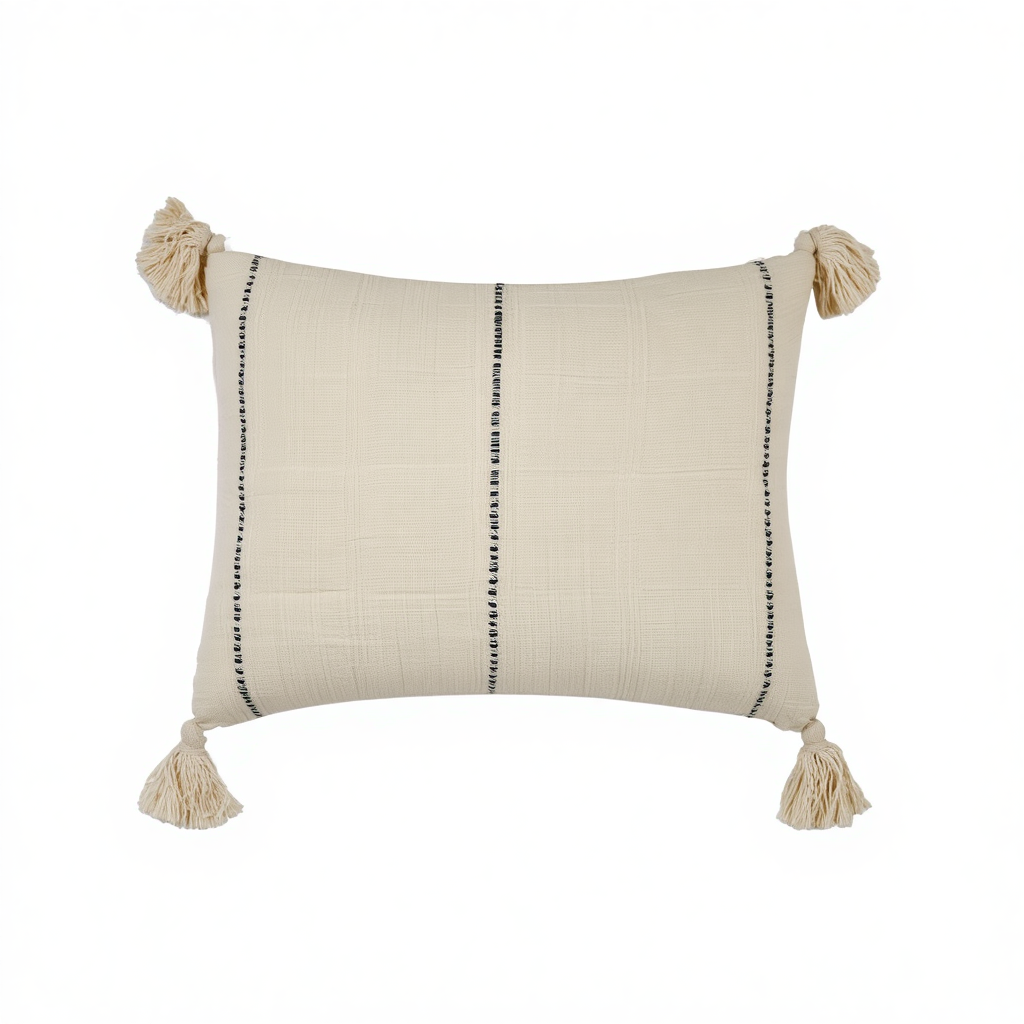 Decorative Cream Throw Pillow