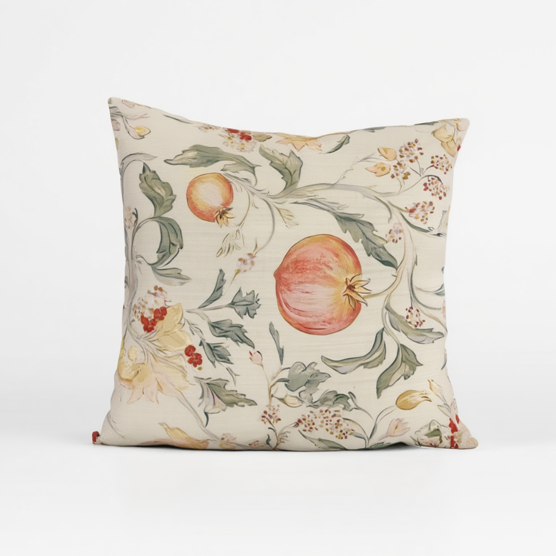 Floral Pomegranate Decorative Pillow
