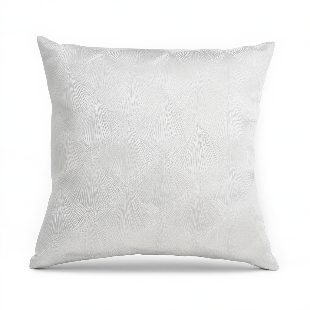 Decorative White Throw Pillow