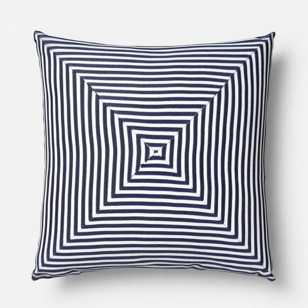 Geometric Striped Pillow